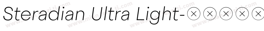 Steradian Ultra Light字体转换